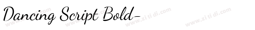Dancing Script Bold字体转换